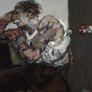 Bejaarde man Piet Peere Art
